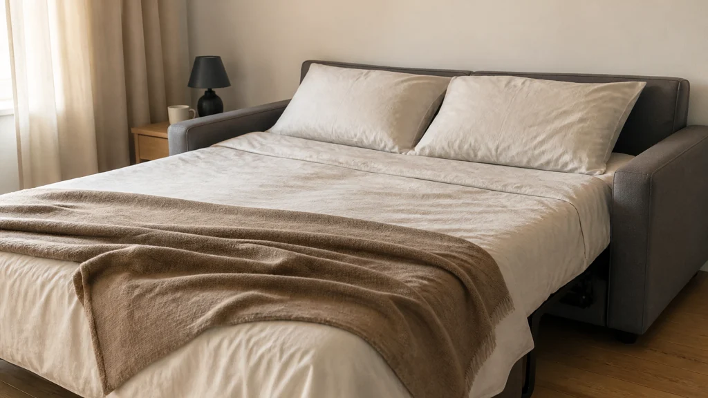 Illustration éditoriale pour l’article « Le meilleur canapé-lit quotidien pour un sommeil durable »