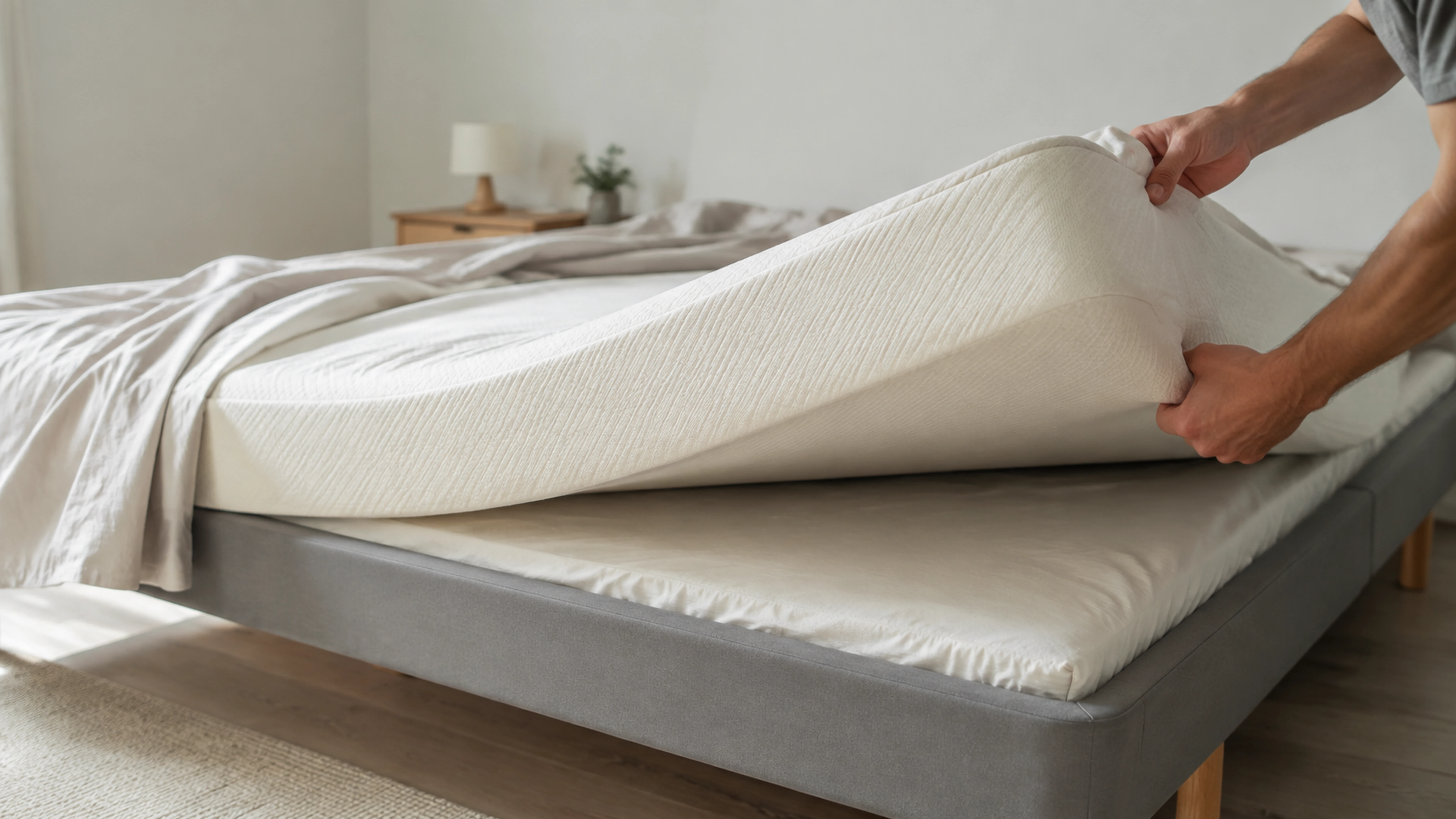 Illustration éditoriale pour l’article « Peut-on retourner un matelas à mémoire de forme »